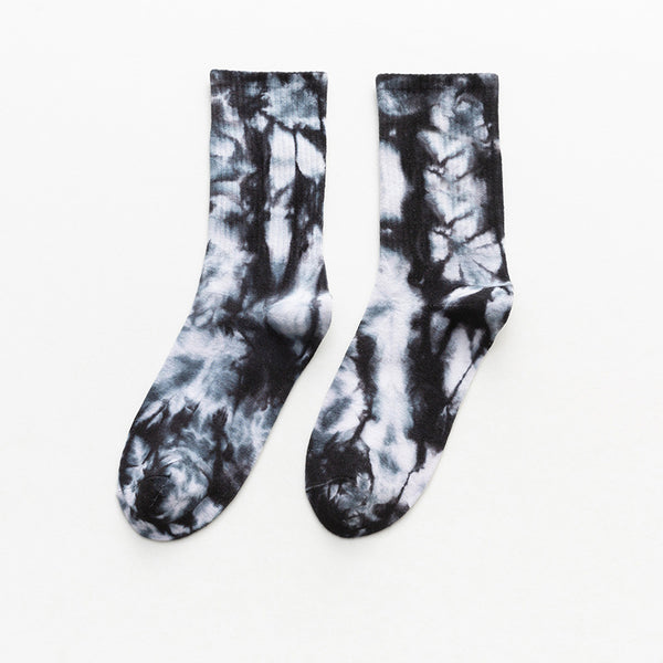 6-color tie-dye couple socks