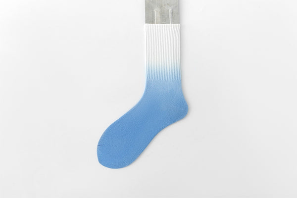Tie-dye socks medium tube socks cotton gradual change tube tide fall and winter sports socks