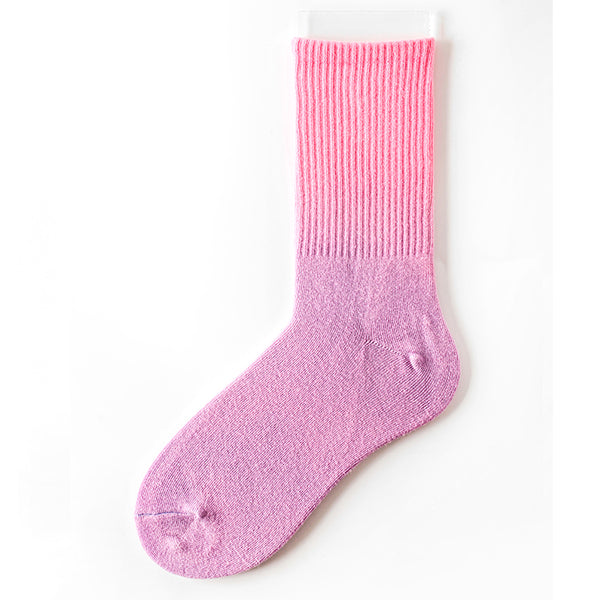Socks female autumn and winter cotton socks tie-dye hanging dyed socks individual college wind