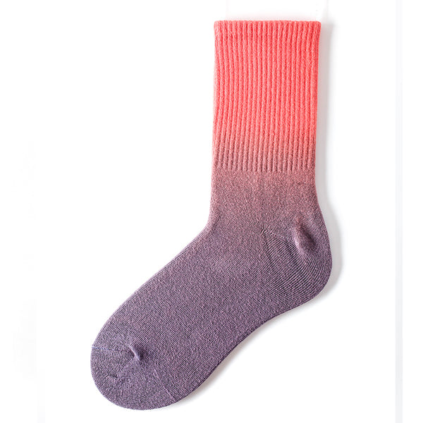 Socks female autumn and winter cotton socks tie-dye hanging dyed socks individual college wind