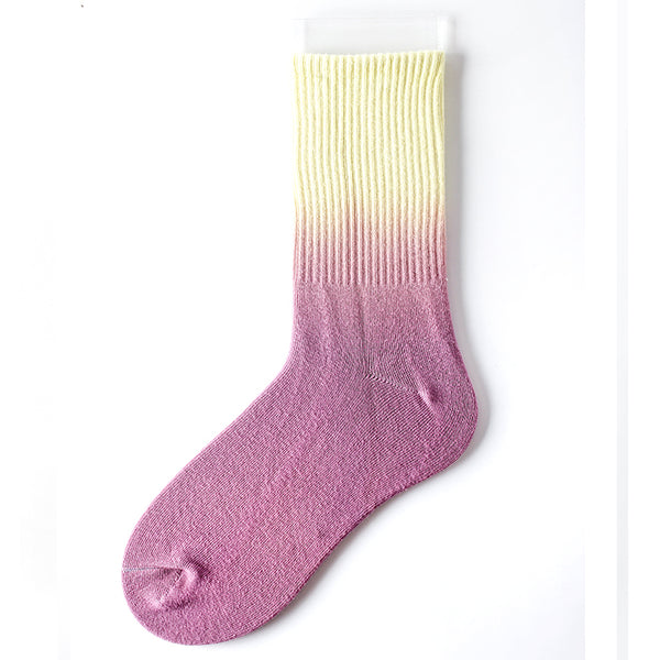 Socks female autumn and winter cotton socks tie-dye hanging dyed socks individual college wind