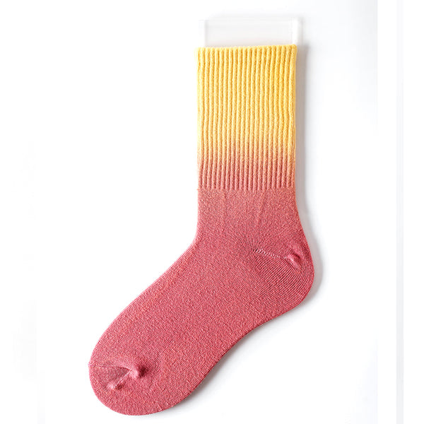 Socks female autumn and winter cotton socks tie-dye hanging dyed socks individual college wind