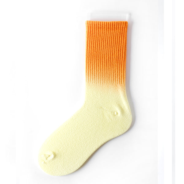 Socks female autumn and winter cotton socks tie-dye hanging dyed socks individual college wind