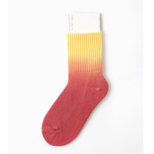 Tie-dye socks in tube socks color gradient European street tide INS