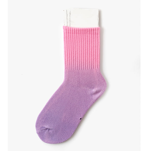 Tie-dye socks in tube socks color gradient European street tide INS