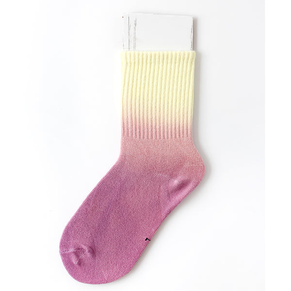 Tie-dye socks in tube socks color gradient European street tide INS