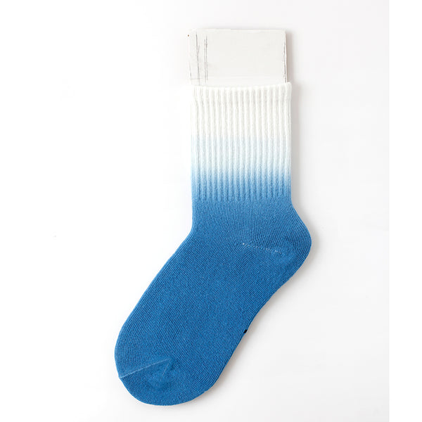 Tie-dye socks in tube socks color gradient European street tide INS