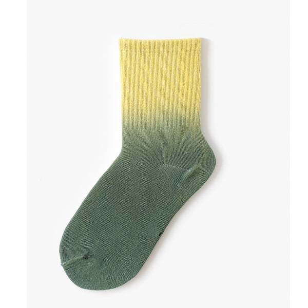 Tie-dye socks in tube socks color gradient European street tide INS