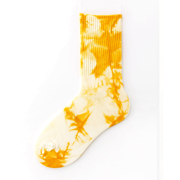 Tie-dye socks Adult mid-tube fashion hip hop color stockings