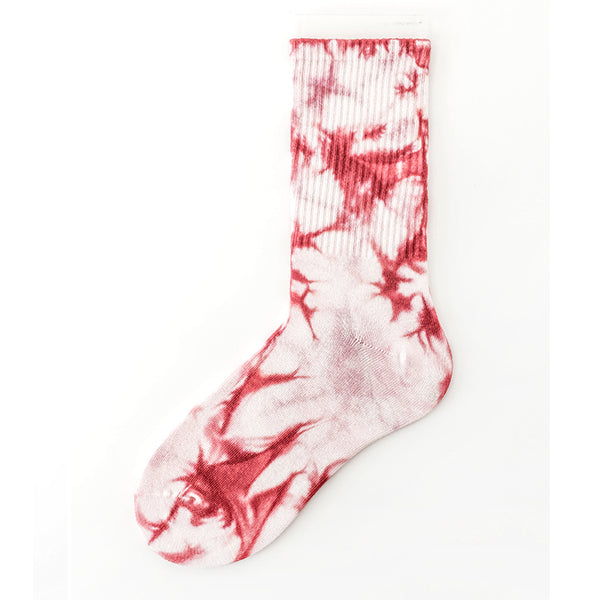 Tie-dye socks Adult mid-tube fashion hip hop color stockings