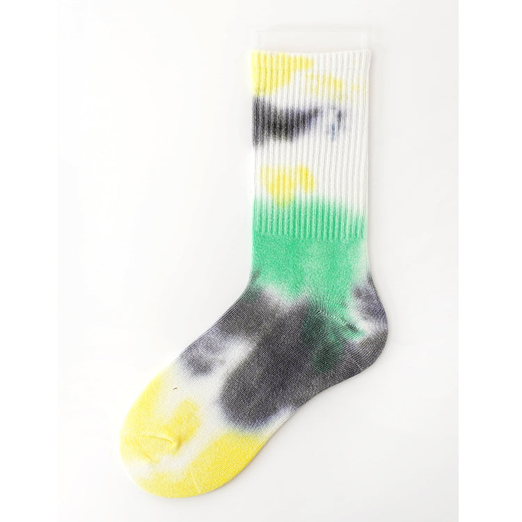 Europe and The United States street tie-dye tide socks gradual personality skateboard basketball socks