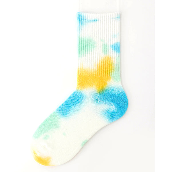 Europe and The United States street tie-dye tide socks gradual personality skateboard basketball socks