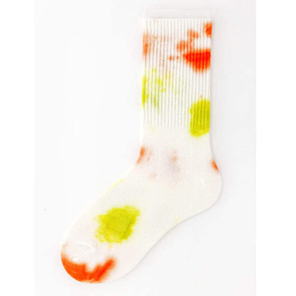 Europe and The United States street tie-dye tide socks gradual personality skateboard basketball socks