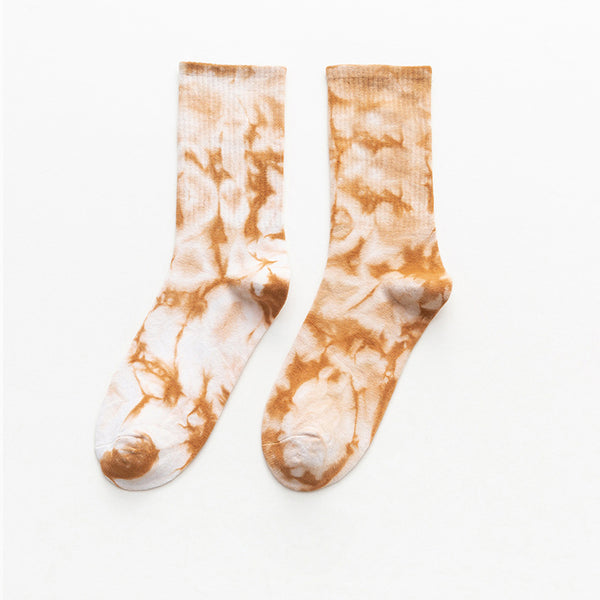 6-color tie-dye couple socks