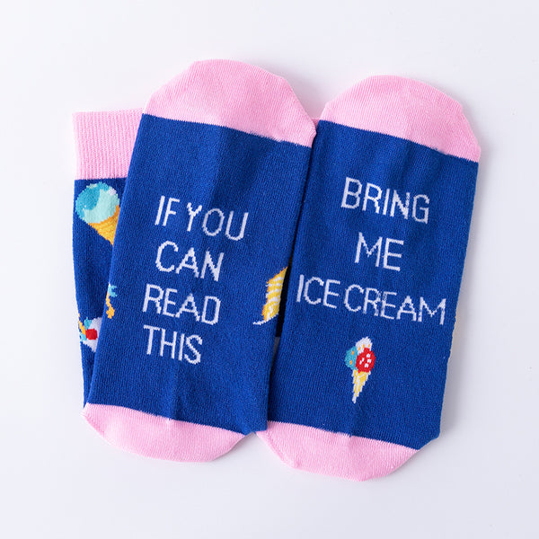 Funny Wine Letter Socks If You Can Read This Slogan Socks Men Unisex Novelty Cotton Socks