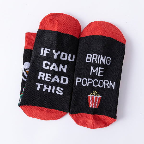 Funny Wine Letter Socks If You Can Read This Slogan Socks Men Unisex Novelty Cotton Socks