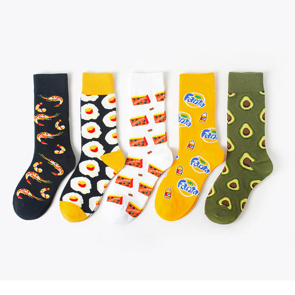 Novelty 5 Pairs   Packaging Fashion Funny Cotton Mens Designer Socks