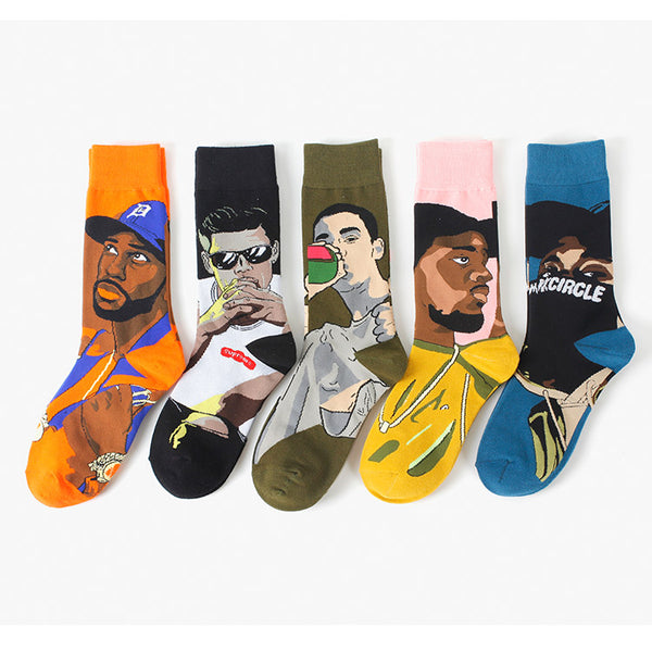 Novelty 5 Pairs   Packaging Fashion Funny Cotton Mens Designer Socks