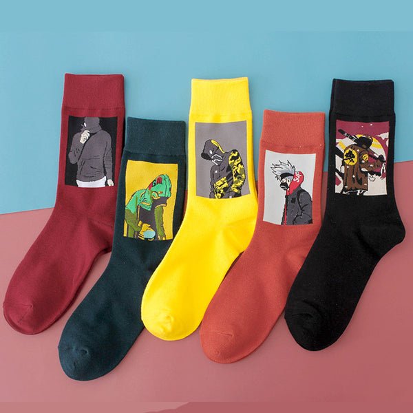 Novelty 5 Pairs   Packaging Fashion Funny Cotton Mens Designer Socks
