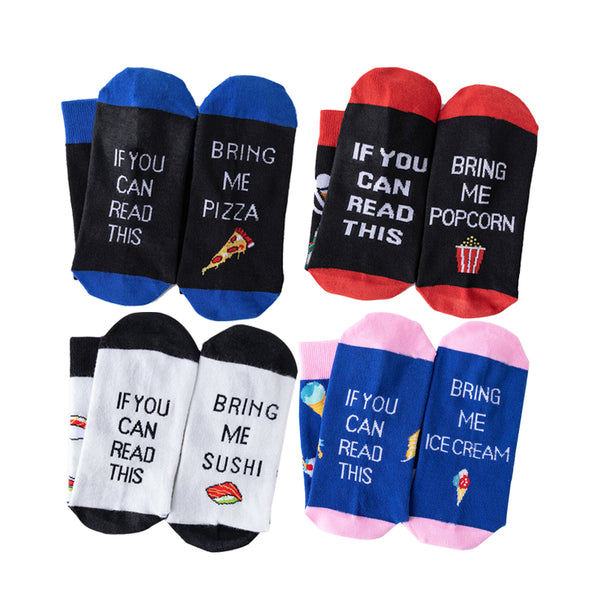 Funny Wine Letter Socks If You Can Read This Slogan Socks Men Unisex Novelty Cotton Socks