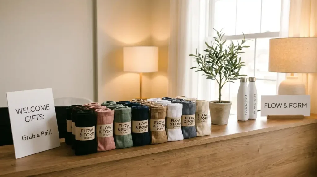 How a Boutique Fitness Studio Boosted Client Retention with Custom Branded Socks