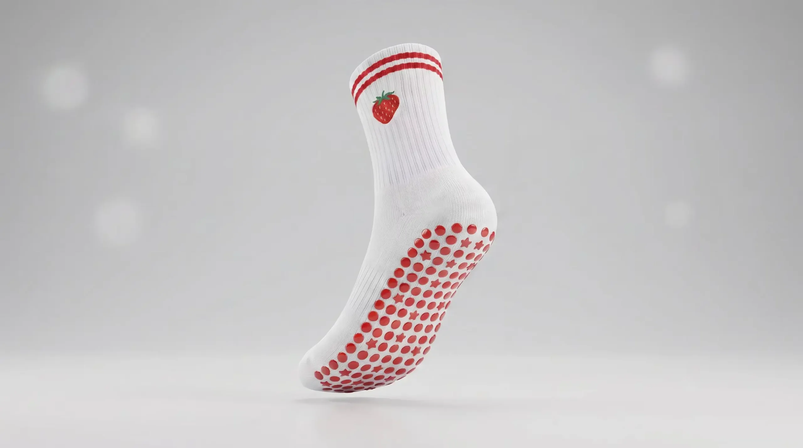 Crew Strips Pilates Socks Embroidery Logo