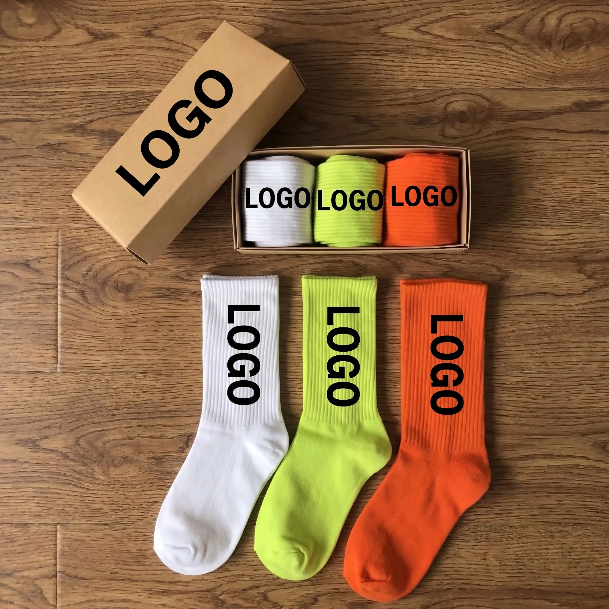 Custom Logo Cotton Socks