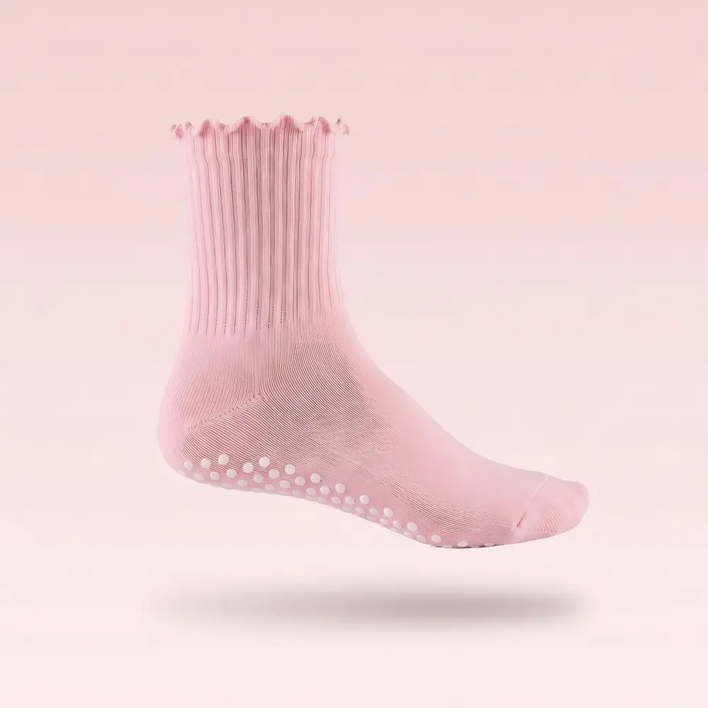 Custom Pilates Ruffle Grip Socks